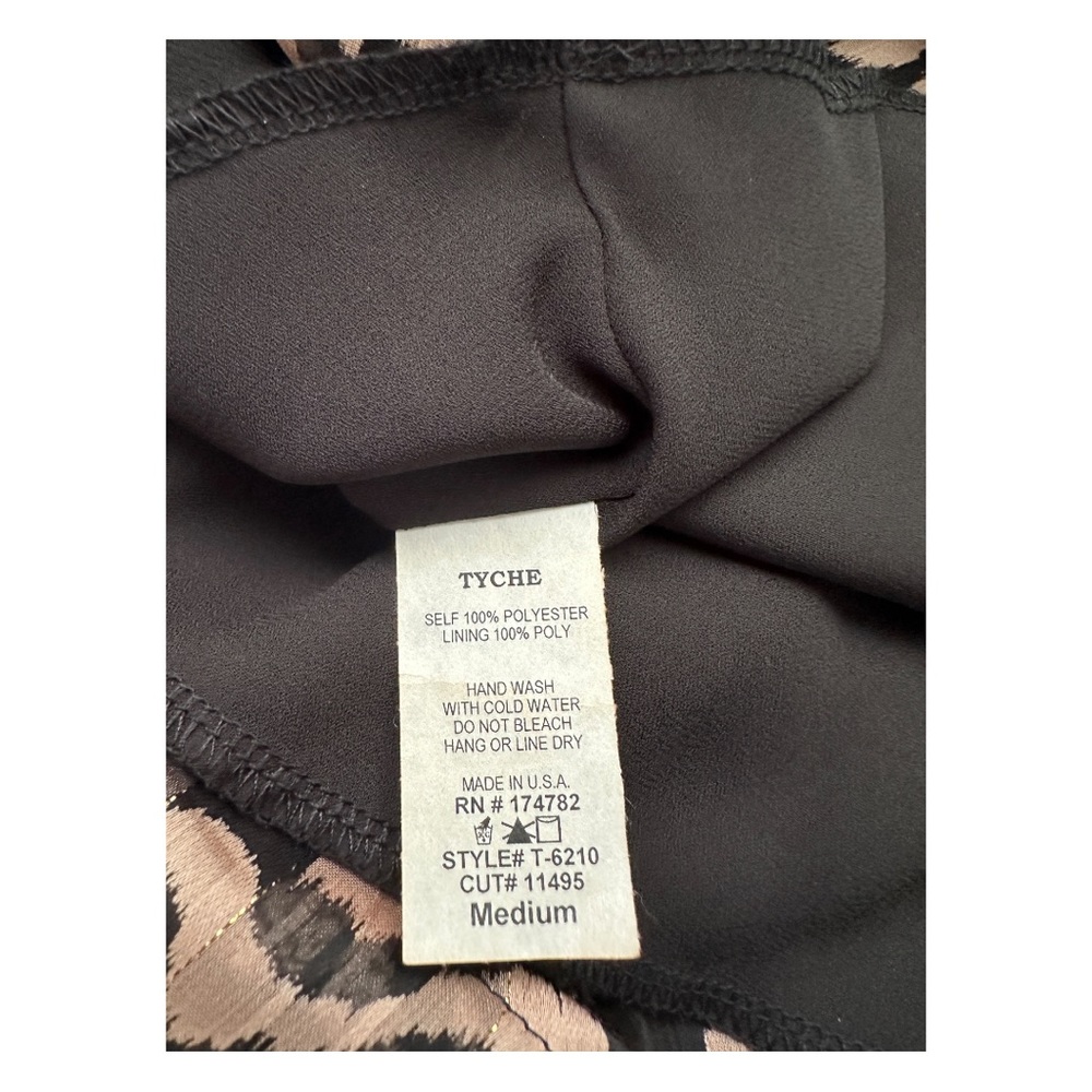 Tyche Black and Gold Animal Print Camisole Size Medium - Picture 6 of 8